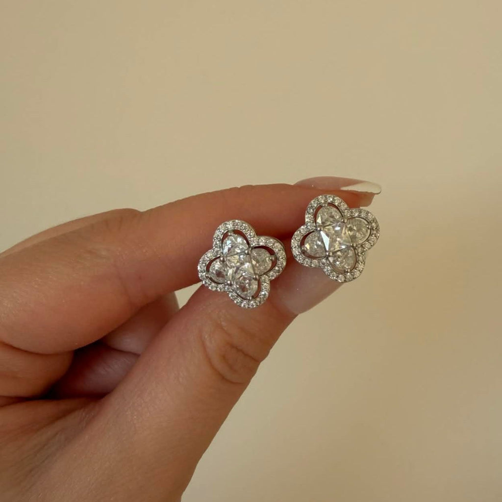 Silver Clover Earrings
