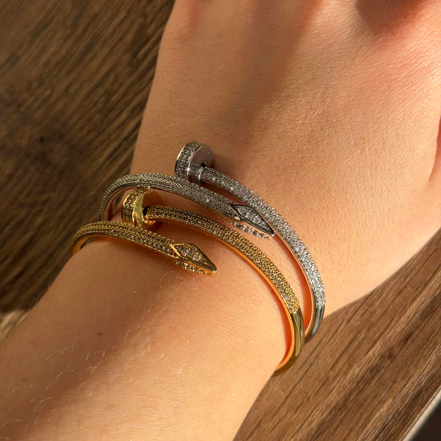 Crystal Nail Bracelet